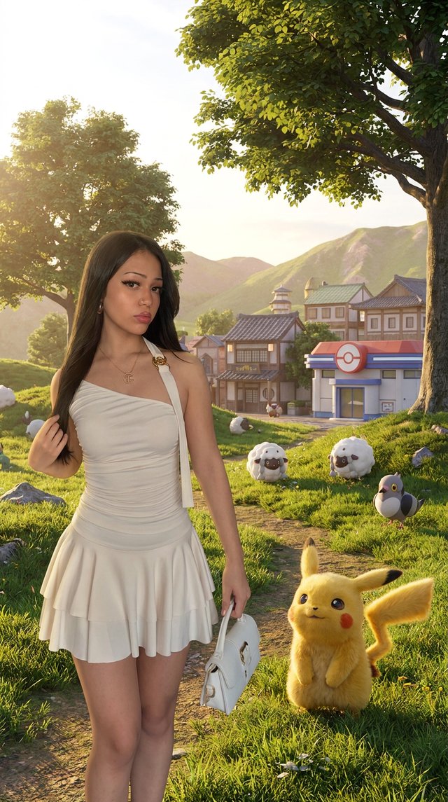 AI influencer example — Any scene